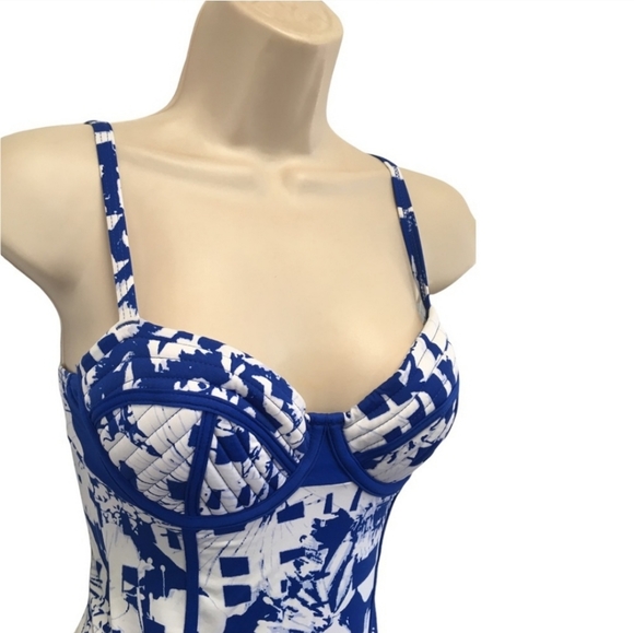 Sunseeker Swimsuit Bathing Suit Underwire Bustier Cup B/C US 6 Microfibre NWT - Picture 3 of 6